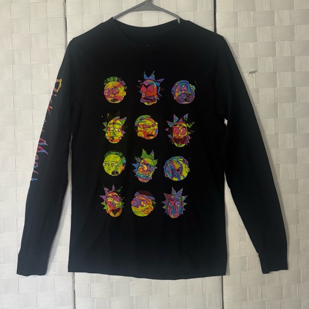 Rick and Morty Black Long Sleeve Tee
